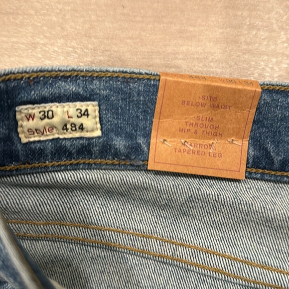 New JCrew 484 Men’s Jeans - 30 X 34, Slim Fit, Narrow Legs - Picture 3 of 6